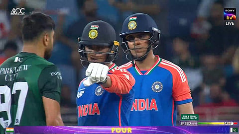 Heated exchange between Abhishek Sharma and Harris Rauf