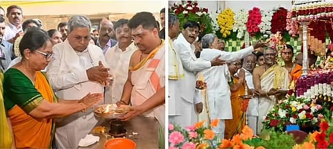 Banu Mushtaq, CM Siddaramaiah and others in Mysuru Dasara inauguration 