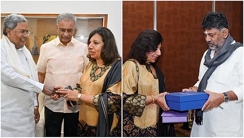 Kiran Majumdar Shah met CM and DCM 