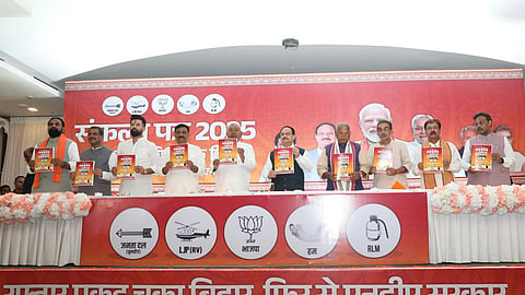 NDA releases manifesto for Bihar polls