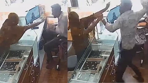 woman attempts robbery at jewellery shop in Ahmedabad