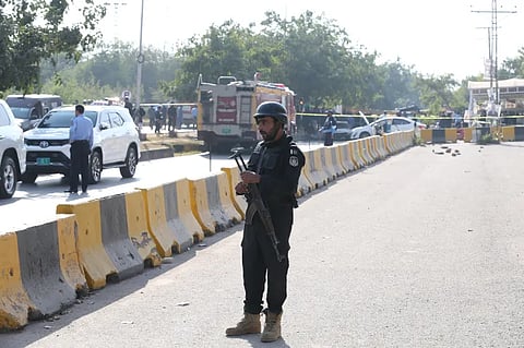Security forces are combing the scene 