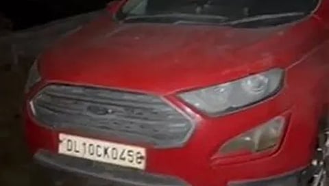 Red EcoSport car 