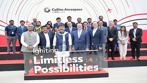 Dk Shivakumar in 
Speaking at the  Collins Aerospace programme