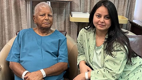 Lalu Prasad' and daughter Rohini Acharya 
