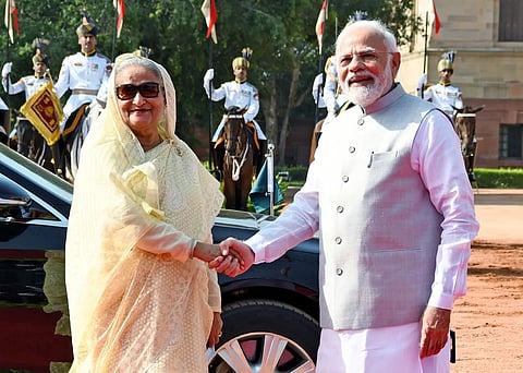 Sheikh Hasina and PM Modi 