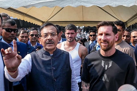 Aroop Biswas at Lionel Messi event
