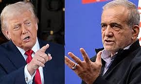 Trump and Iranian President Masoud 