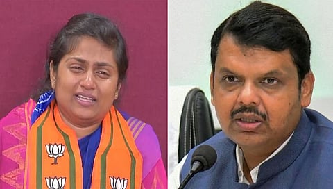 Pooja More-Jadhav  And Devendra Fadnavis