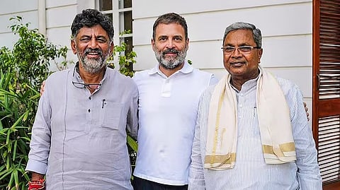 DK Shivakumar - Rahul Gandhi - Siddaramaiah
