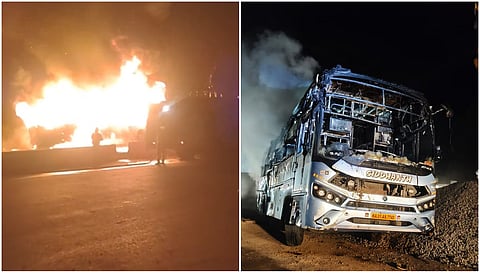 Bus fire 
