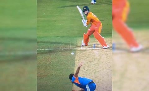 Shivam Dube bowled a bizarre no-ball against Zimbabwe