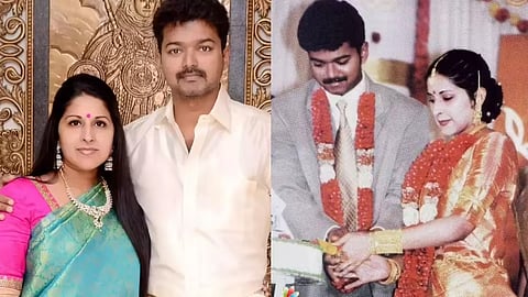Vijay and his wife  Sangeetha 