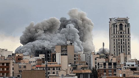 US embassy in Riyadh after an Iranian strike.