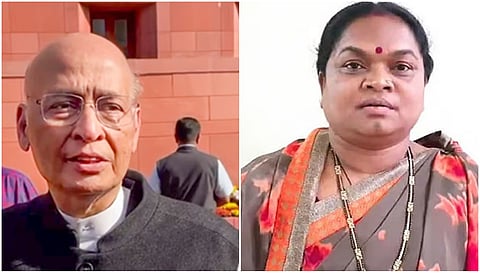 Abhishek Singhvi and Phulo Devi Netam