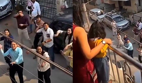 Giving proposal with family and friends 