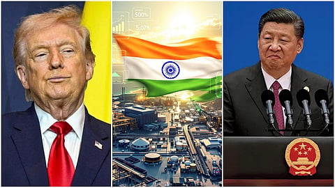 US President Donald Trump- India - China president Xijinping (file photo)