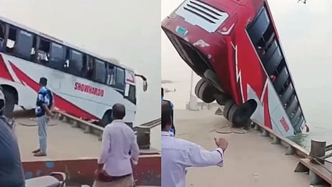 bus fell into the Padma River at Daulatdia ghat
