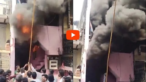 fire breaks out
