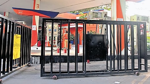 The Bowring LPG service station barricaded due to short supply 