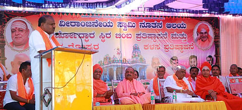 H D Kumaraswamy in Hassan 