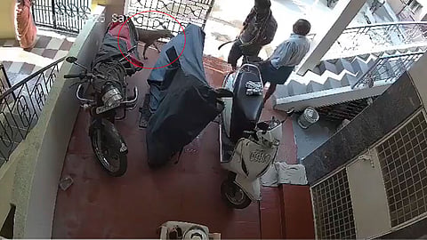 vendor attacked a street dog with a machete in KR Puram