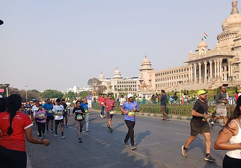 Marathon in front of Vidhana Soudha 