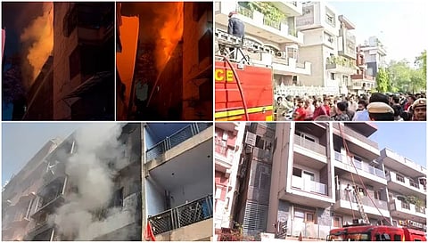 In Delhi's Vivek Vihar, a fire broke out at 3:30am late night due to an AC blast in a 4-story building, killing 9 people
