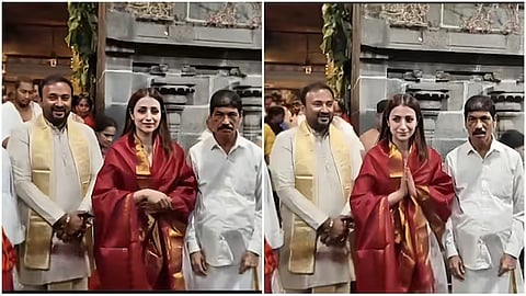 Actress trisha krishnan visit Tirupati 