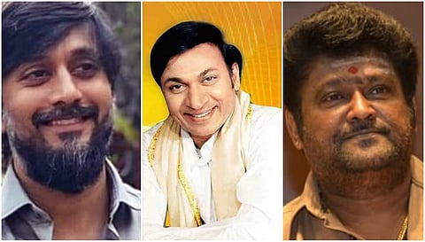Actor Chetan, Dr Rajkumar and Jaggesh(File photo)