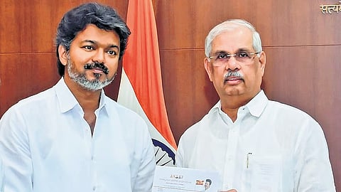 Vijay with Tamilnadu Governor