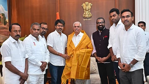 TVK chief Vijay met with Governor Arlekar for the third time on Friday, and submitted letters of support from MLAs-elect belonging to the Congress, CPI & CPM