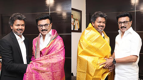 TN CM Vijay meets predecessor Stalin in courtesy call a day after TVK's empty treasury claim