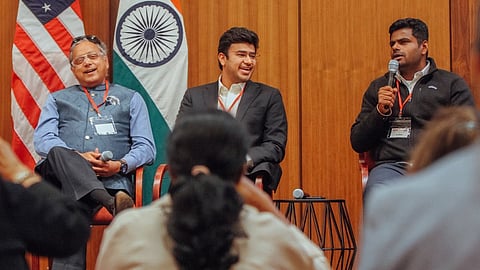Shashi tharoor- Tejasvi Surya-Annamalai at standford india conference 2026