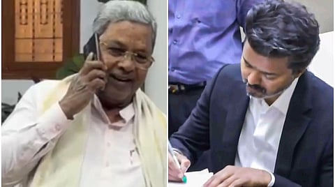 Chief Minister Siddaramaiah and   Joseph Vijay