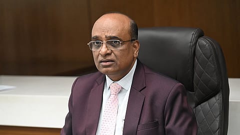 State Election Commission Sangreshi G S interaction with Media in Bengaluru on Thursday.