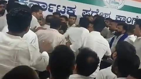 Congress party workers clash in Bengaluru