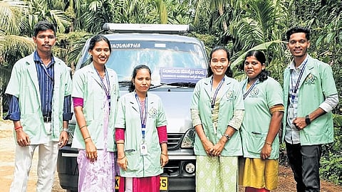 The staff of the Community Palliative Care Center at Vandse in Udupi district.
