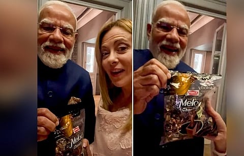 Viral Video: ಪ್ರಧಾನಿ ಮೋದಿ- ಇಟಲಿ ಪ್ರಧಾನಿ ಮೆಲೋನಿ ಹೊಸ ವೈರಲ್ ಕ್ಷಣ — Melody ಟಾಫಿಗಳ ಜೊತೆ #Melodi ಮೋಡಿ!