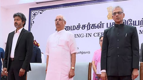 21 TVK MLAs, two Congress legislators take oath in Vijay’s historic TN cabinet expansion