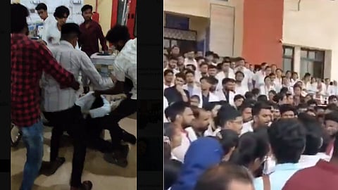 Doctor assaulted by mob at Bidar medical college, medical staff protest over safety.
