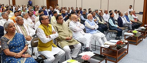 The over four-hour meeting on Thursday evening was attended by Cabinet ministers, Ministers of State (Independent Charge), and Ministers of State. 