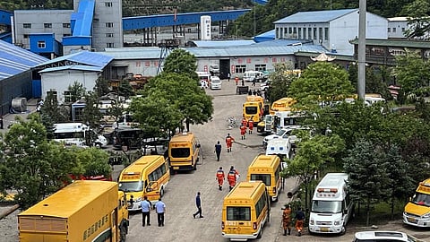 rescue site of the Liushenyu coal mine in Changzhi city, China's Shanxi Province,