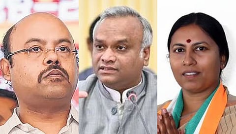 Yathindra (L), MLA Priyank Kharge & MLA Roopakala Shashidhar.