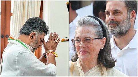 DK Shivakumar- Sonia Gandhi- Rahul Gandhi