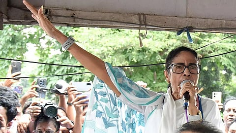 Mamata Banerjee at her 1st rally since poll defeat