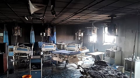 Prasad Hospital ICU where the fire broke out