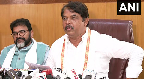R Ashok during press meet 