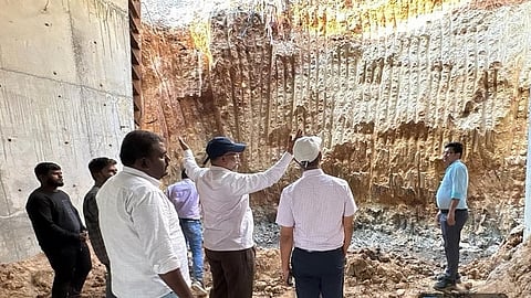 Bengaluru East City Corporation Commissioner DS Ramesh during an inspection.