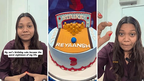 The wires were noticed only after two older children bit into the cake and felt something hard.